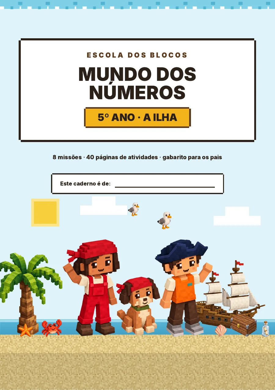 Capa do Mundo dos Números do 5º ano, na ilha