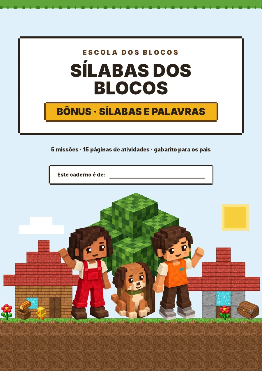 Capa do caderno Sílabas e Palavras